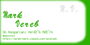 mark vereb business card